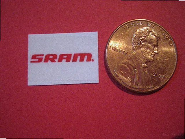 1/2" by 3/16" TINY Micro SRAM Ride MTB BIKE Mountain BICYCLE FRAME STICKER DECAL