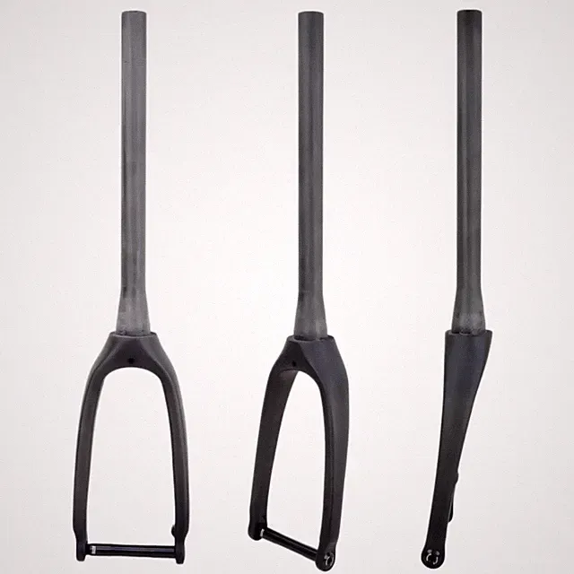 16 20 Inch Carbon Fiber Front Fork Dual Brake Straight Tapered Steerer