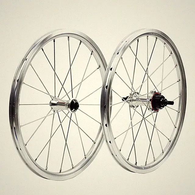 16'' 349 Road Bike Alloy Wheelset Straight Pull 6 Pawl Hub Folding Bicycle Wheel