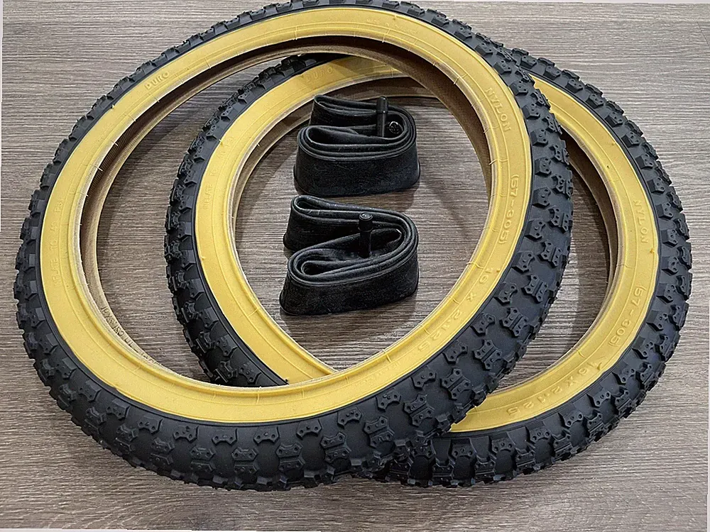 16” Bicycle BMX Comp3 Black Gum Wall Tires & Tubes 16x2.125 Set Of 2 Lowrider