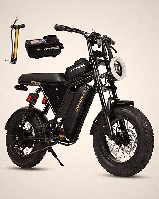 16'' Fat Tire Ebike Peak 1500W Electric Bike E-Mountain Bike 48V 15AH Bicycle