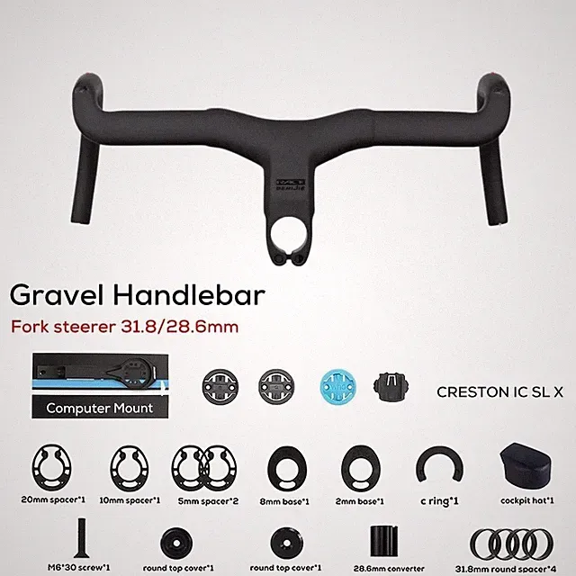 16° Flare Road Bicycle Carbon Internal Routing Handlebar Integrated with Mount