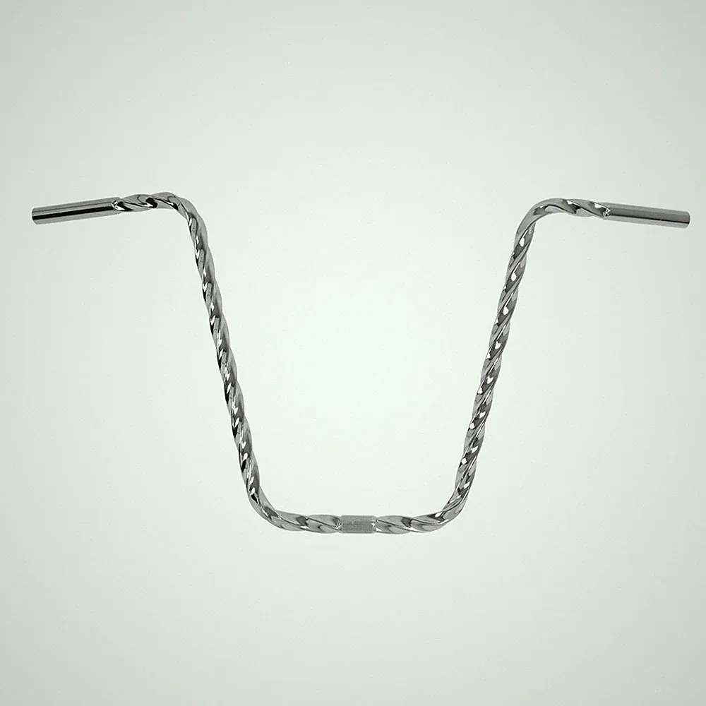 16" V Square Twisted Handlebar 22.2mm Chrome Lowrider Bike Cruiser Bicycle