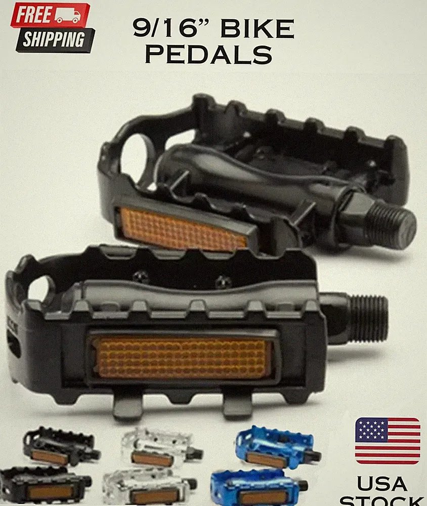 Alloy Bicycle Aluminum Pedals Non-slip 9/16" Mountain Bike Hybrid Road