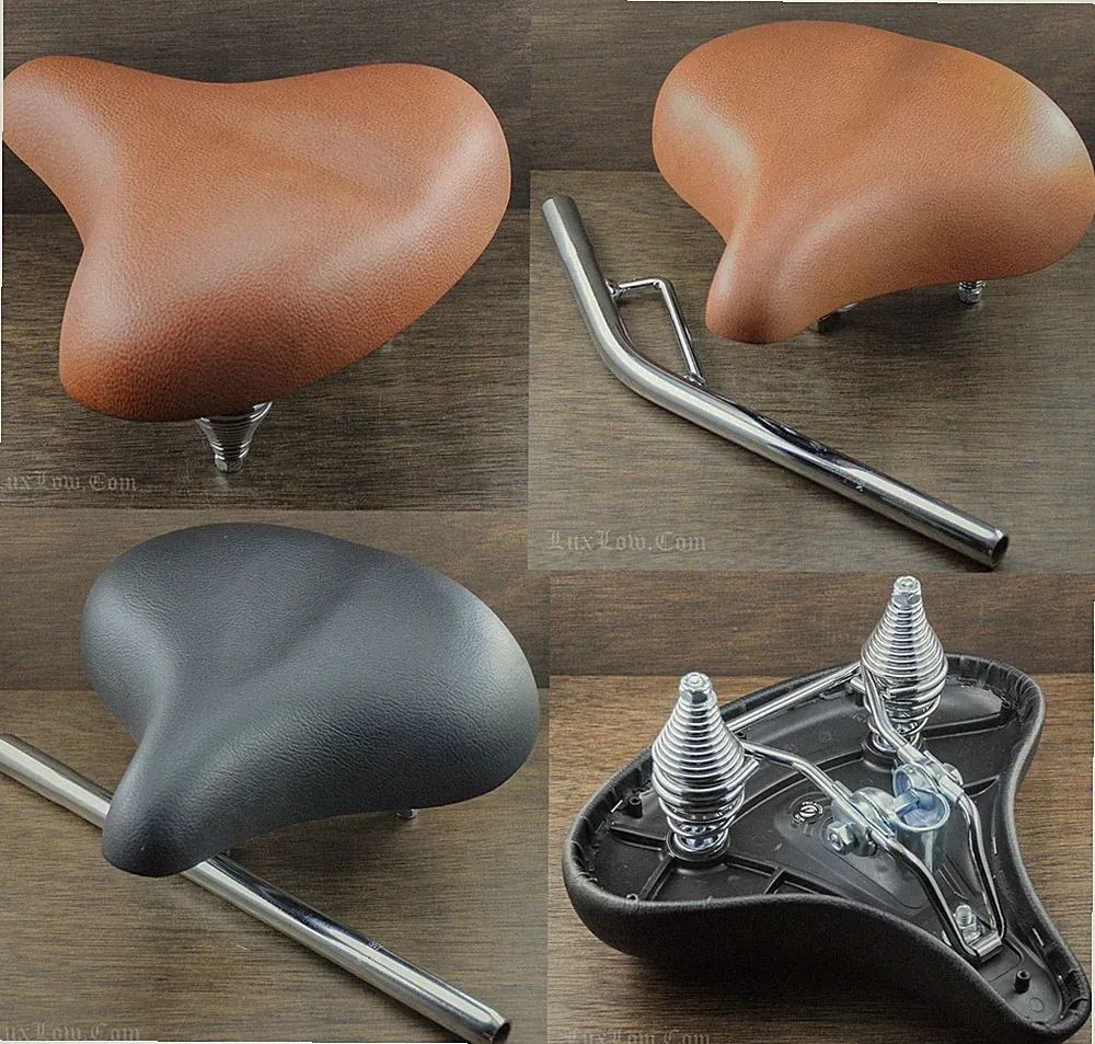 Cruiser Bike SADDLE Comfort Spring SEAT Vintage Schwinn Tank Bicycle Post Clamp