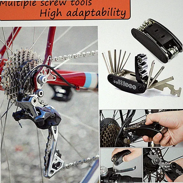 Cycling Multifunctional Repair Tool Screw Sockets 16 in 1 Road Bike Gravel MTB