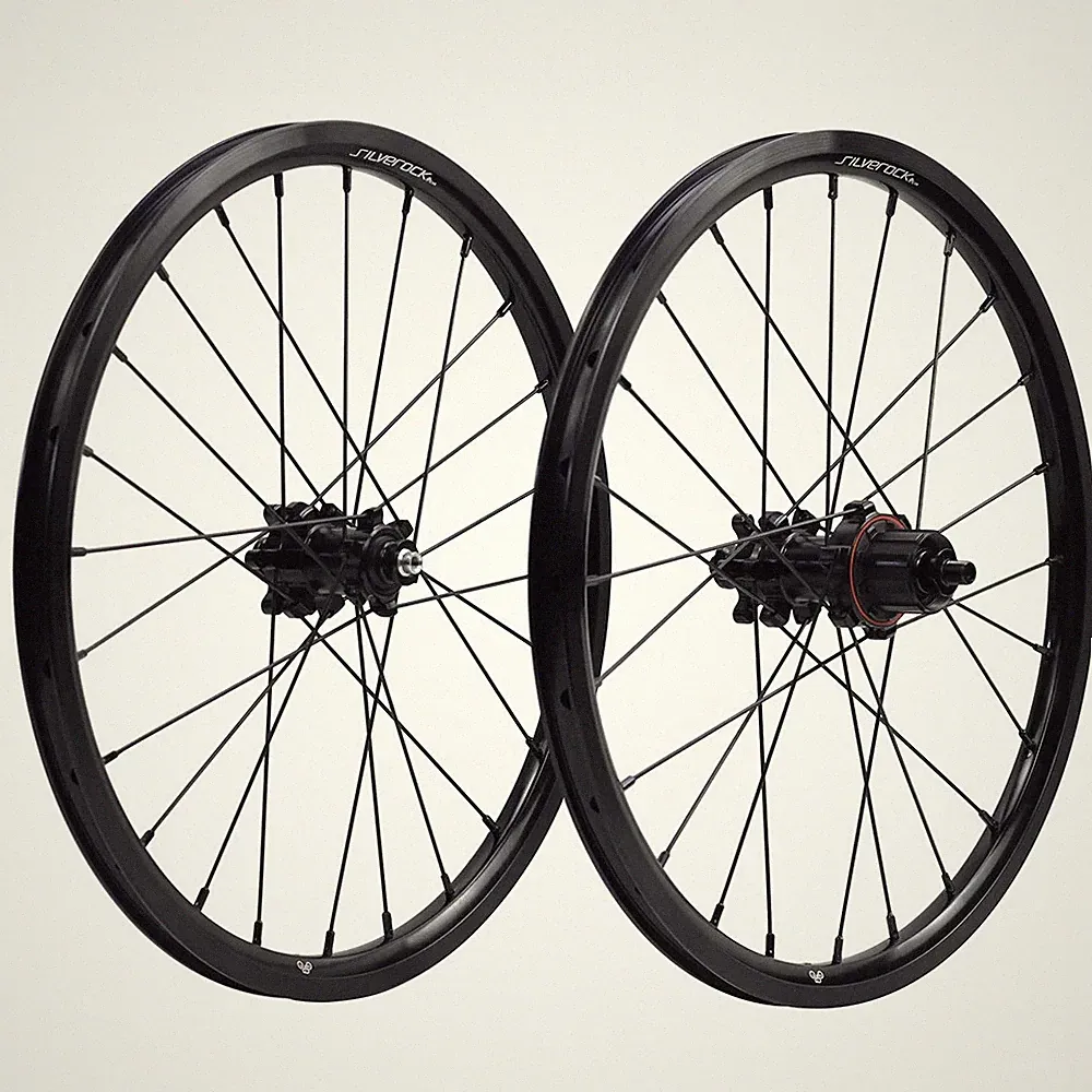 Folding Bicycle Wheelset 16inch 1 3/8" 349 7 Speed Disc Brake 24Holes 6 Bolts