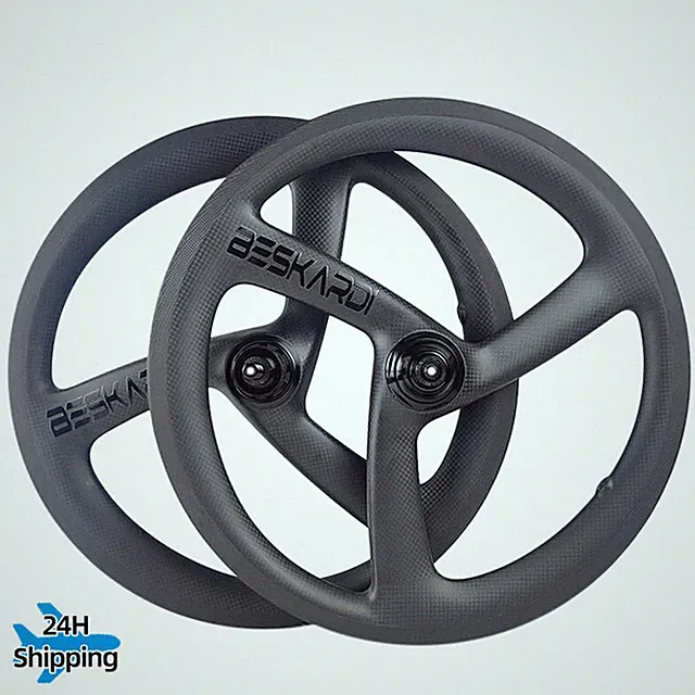 Folding Bike 16inch 349 3 Spokes 7Speed Carbon Wheels 74/112mm Rim Brake