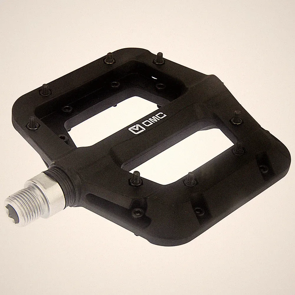 OMC-922BK 9/16" Nylon Platform Mountain Bike Bicycle Pedals 3 Sealed Bearing MTB