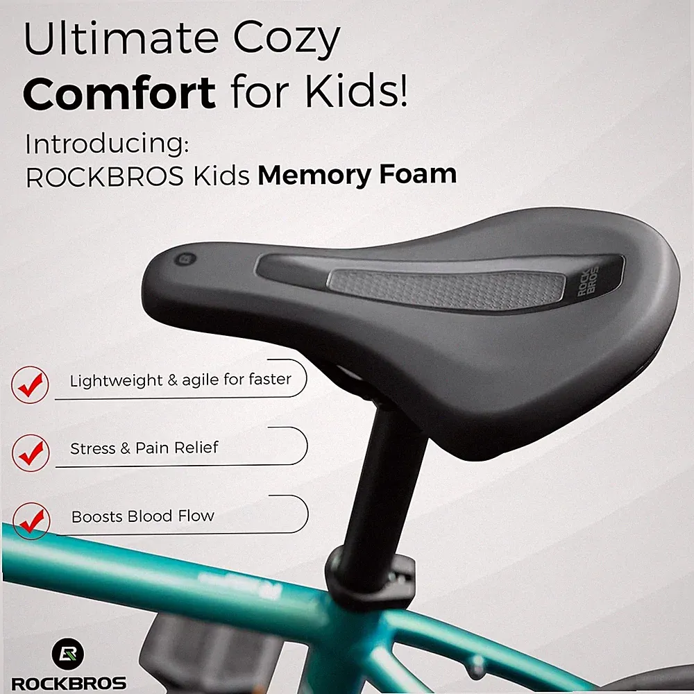 ROCKBROS Kids Bike Saddle Youth Replacement Seat-3 Zone-Waterproof for 16-24"