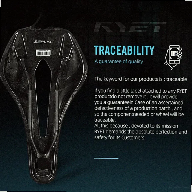 RYET 3D Printed Carbon Bike Seat 255x143mm 7x9mm 155g Ultralight Road MTB Gravel
