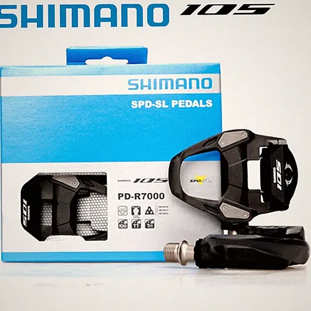Shimano 105 PD-R7000 Clipless Pedal w/SH11 Cleats 6° Single Release Carbon 9/16"