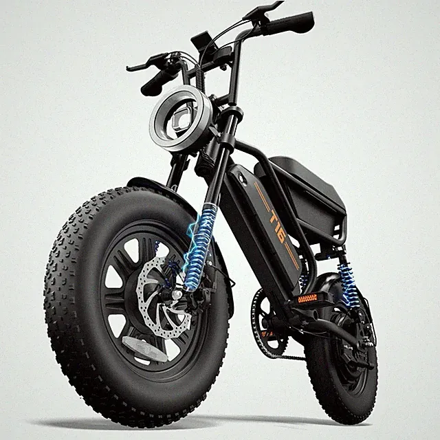 URLIFE 16"*3.0 Fat Tire Electric Bike for Adult, 500W Peak Motor, 48V 13AH