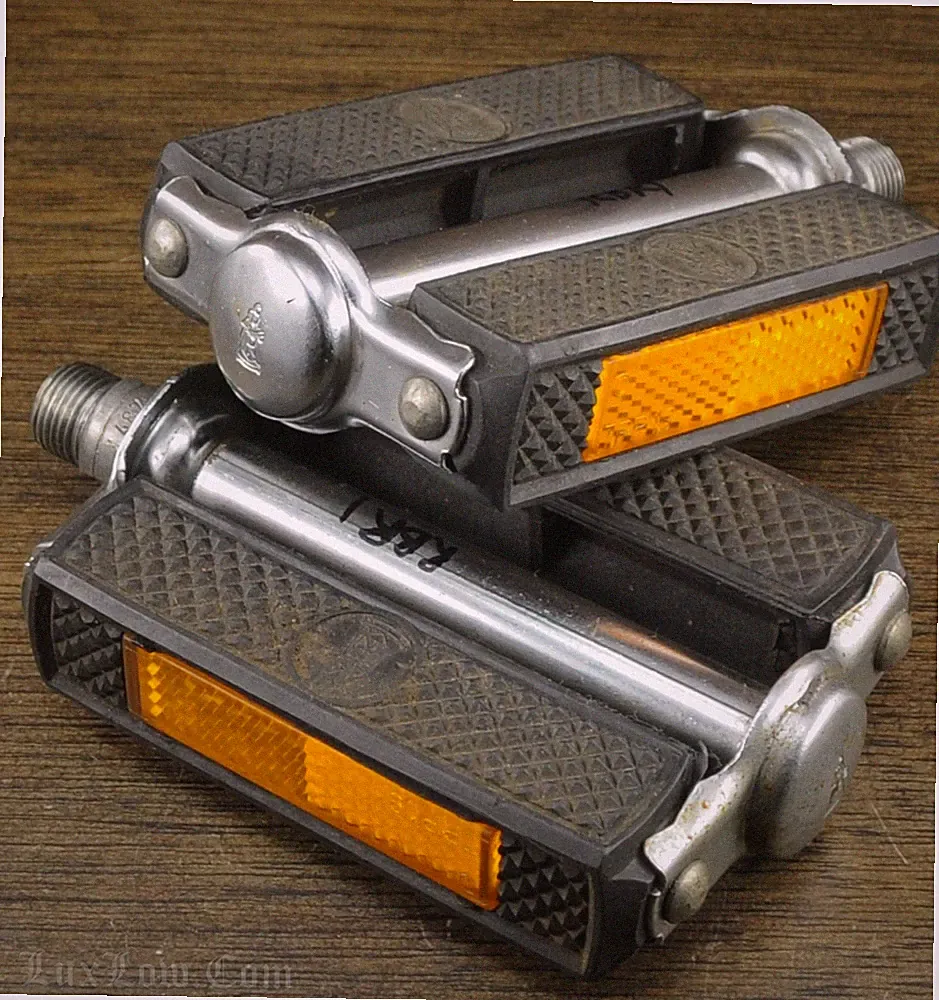 Vintage Raleigh Union Block PEDALS 9/16" Touring Bike 3 Speed Chopper Bicycle