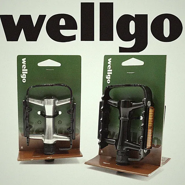 Wellgo M21 Mountain Bike Urban Flat 9/16" Alloy Pedals Black or Black-Silver