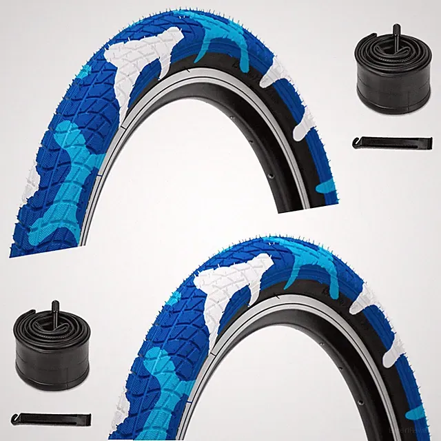 WHEELO 2-Pack 16 inch BMX Bike Tires, 16x2.125 Heavy-Duty Kids Replacement Bi...
