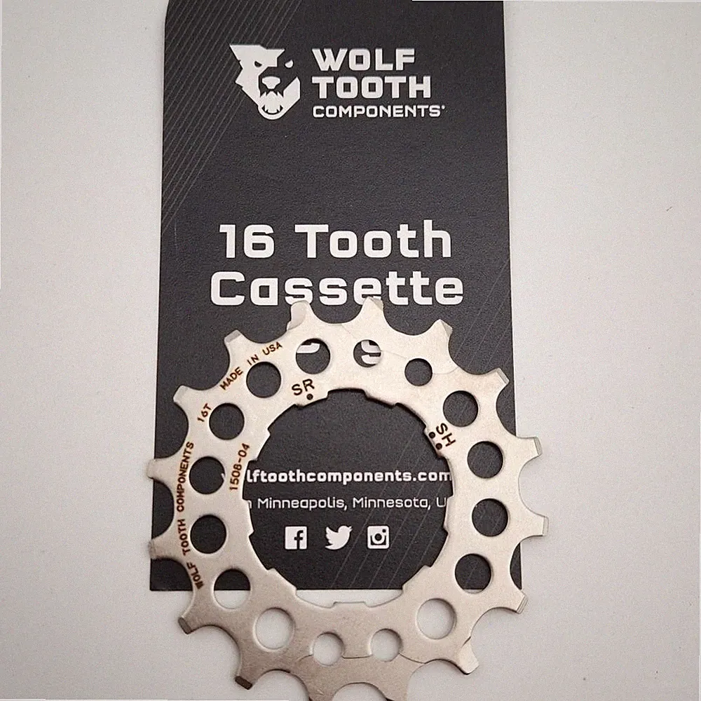 Wolf Tooth 16 Tooth Bicycle Cassette Cog Silver fits SRAM / Shimano NOS